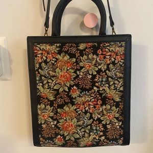 Floral Anthropologie tote